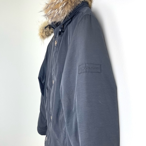 Woolrich Arctic Parka Jacket, Men’s Small, Goose Down Fill, Coyote Fur Hood, GUC - Picture 6 of 16